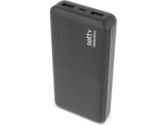 Telforceone Setty Maitinimo Blokas 20000 Mah Spb-20 Juodas
