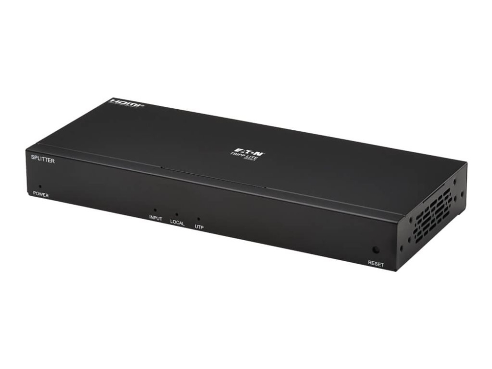 Eaton Tripp Lite Series HDMI over Cat6 Splitter - 4-Port 4K 60 Hz, HDR, 4:4:4, PoC, HDCP 2.2, 230 ft. (70.1 m), TAA - Förlängd räckvidd för audio/video - över CAT 6 - upp till 70.1 m - TAA-kompatibel - för P/N: B127A-1P0-PH | Datortillbehör - KVM & Switchar - Switchar | GameStuff