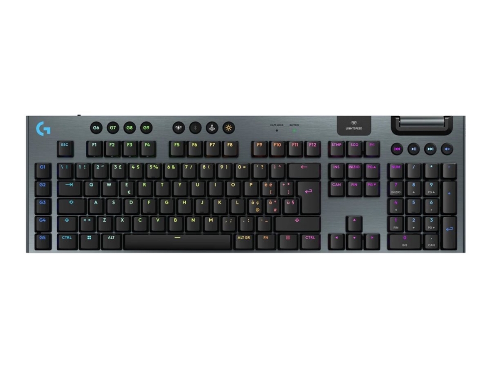 Logitech G G915 X Lightspeed, Verkabelt & Kabellos, Usb + Rf Wireless + Bluetooth, Mechanischer Switch, Qwerty, Led, Schwarz