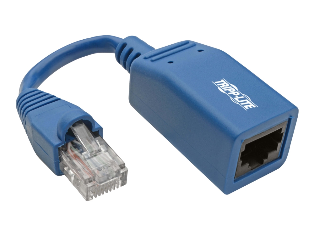 Eaton Tripp Lite Series Cisco Console Rollover Cable Adapter (M/F) - Rj45 To Rj45, Blue, 5 In. - Seriel Adapter - Rj-45 (Han) Til Rj-45 (Hun) - 12.7