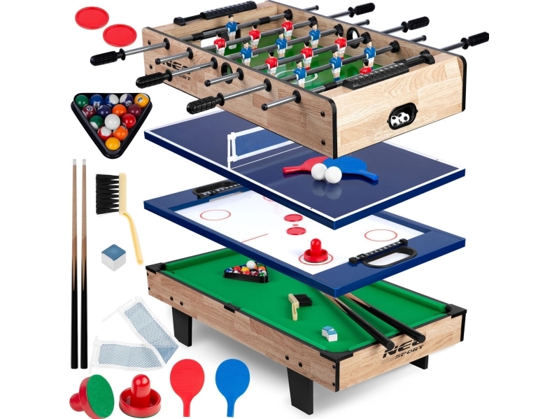 Neo-Sport Multispelbord, trä 4in1 80x43x30 cm (NS-800) | Leksaker - Spel - Spelbord | GameStuff