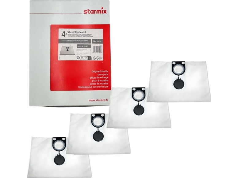 Starmix Staubsaugerbeutel Worki Fbv 45/78 Mikrofaser, Set 4 Stk
