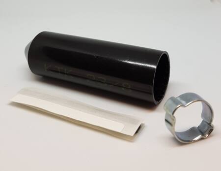 Tilslutningssæt for Jordspyd 14-17 mm, til montering over og under jord med krympbar hætte, for kobber og galvaniserede jordspyd. | Beslag | GameStuff