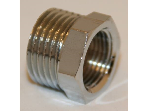 NIPPELMUFFE 3/4X1/2 RØDG. KROM | Ledningar - låg ström | GameStuff