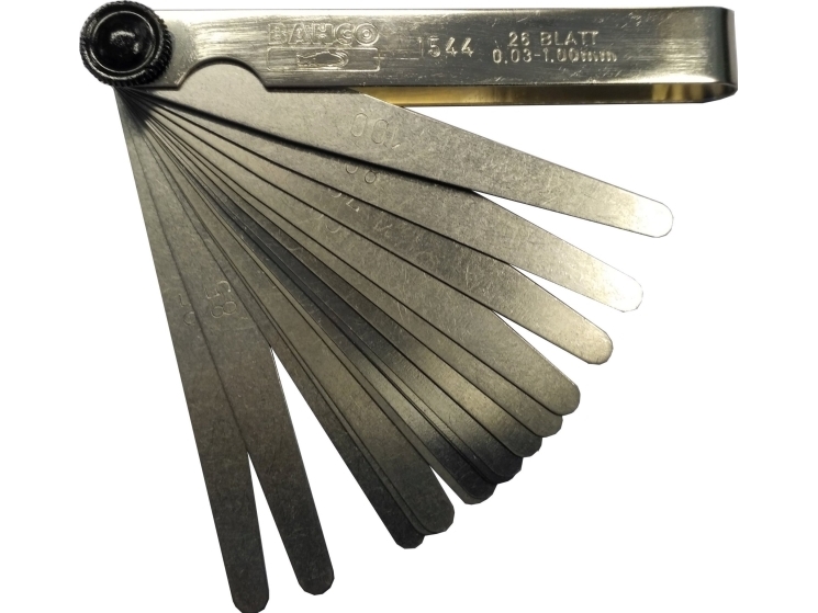 BAHCO Searcher teräsarja 26 terää0.03 - 0.10mm (0.01 mm rako)0.10 - 1.00mm (0.05 mm rako)