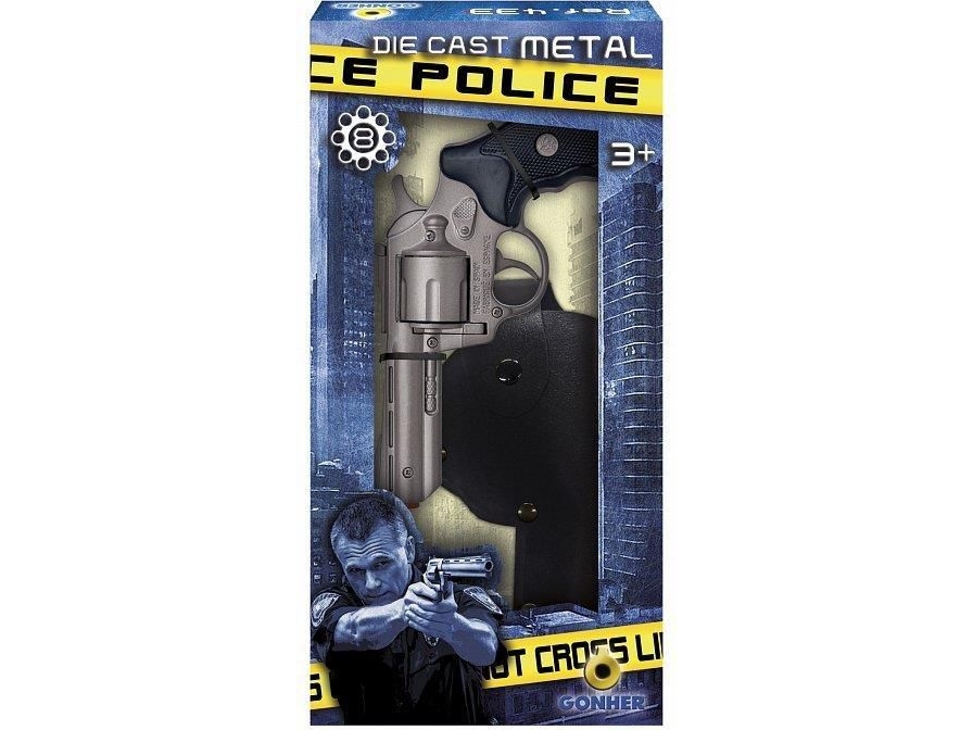 Gonher Metall-Polizeirevolver Mit Holster - 239880