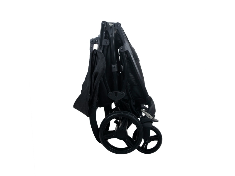 Asalvo Tvillinge Klapvogn Double Bro, Sort