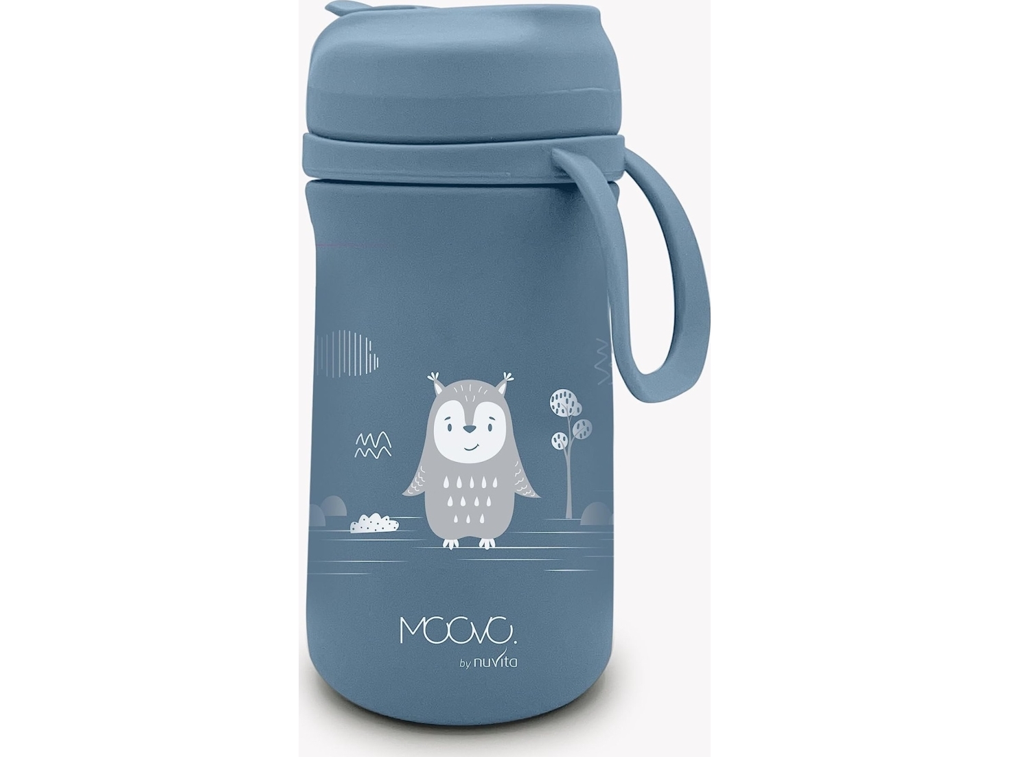Nuvita MOOVO termobägare med pip Powder Blue, 350 ml | N - A | GameStuff
