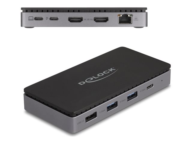 Delock - Dockingstation - Usb-C / Thunderbolt 3 / Thunderbolt 4 - 2 X Hdmi - 1Gbe