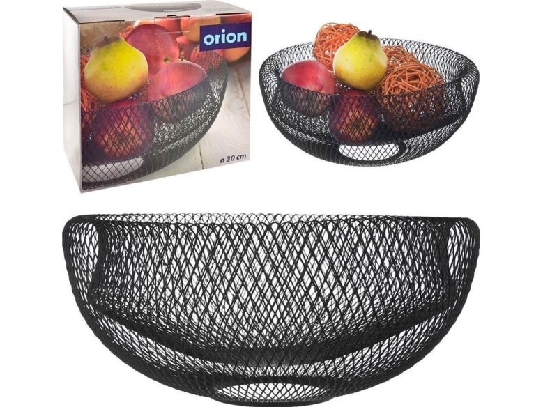 Orion frukt- och grönsakskorg metall svart rund skål 30 cm | Huset - Inredning - Trådkorgar | GameStuff