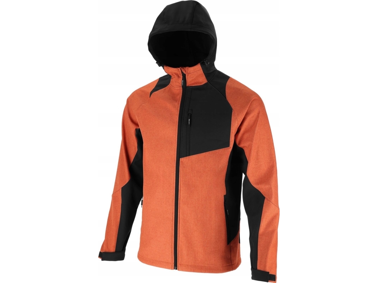 PRO Softshell-jakke til mænd med hætte murstenssort, s, ce, lahti