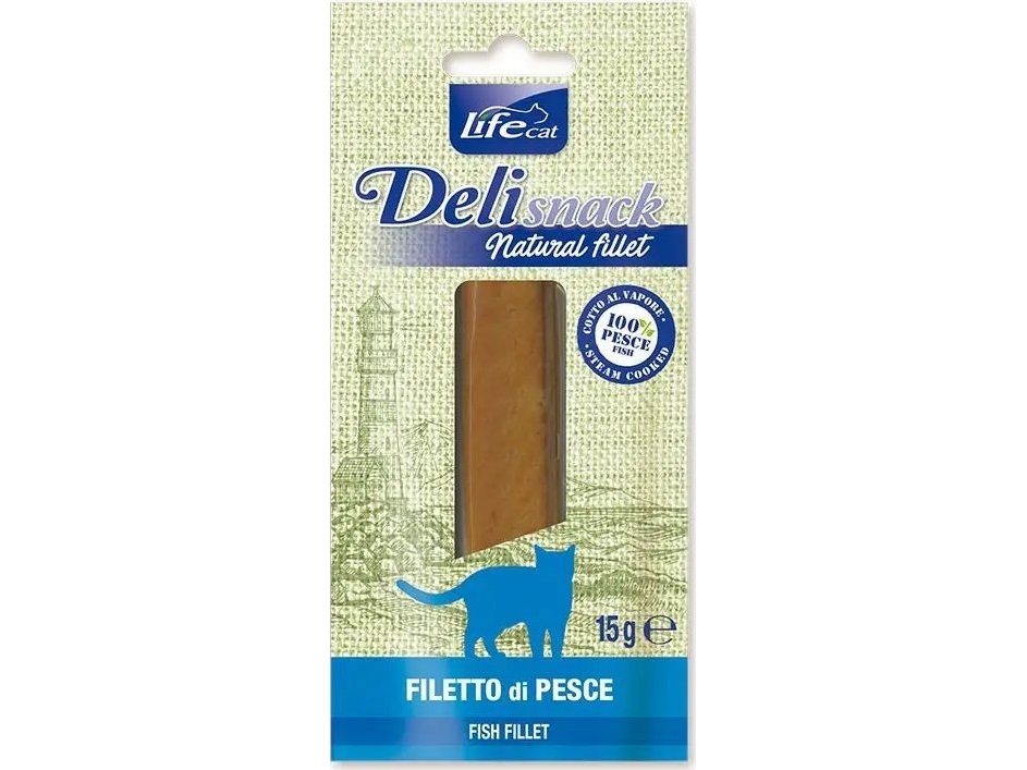 Life Pet Care LIFE CAT 15g DELI SNACK BOILED FISH FILLET /16