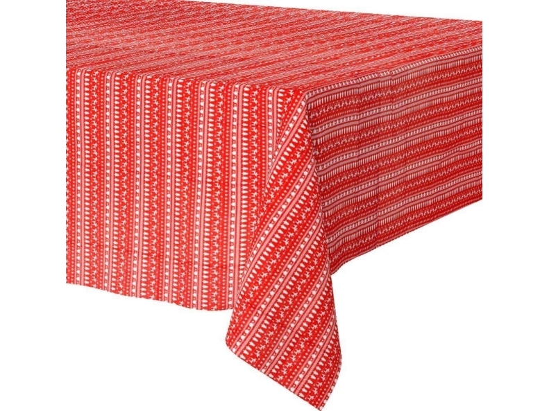 Excellent Houseware Juledug rektangulær rød 130x180 cm