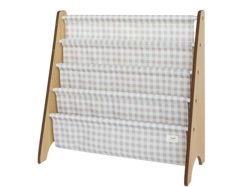 3 Sprouts Bogreol, Gingham Beige