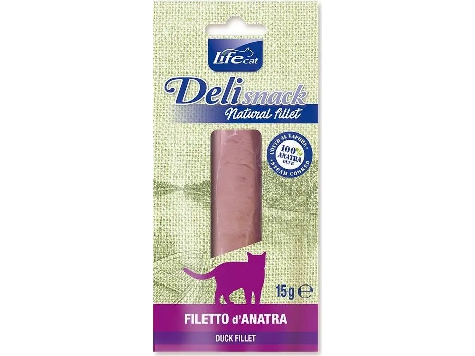 Life Pet Care LIFE CAT 15 g DELI-snack kogt andefilet /16