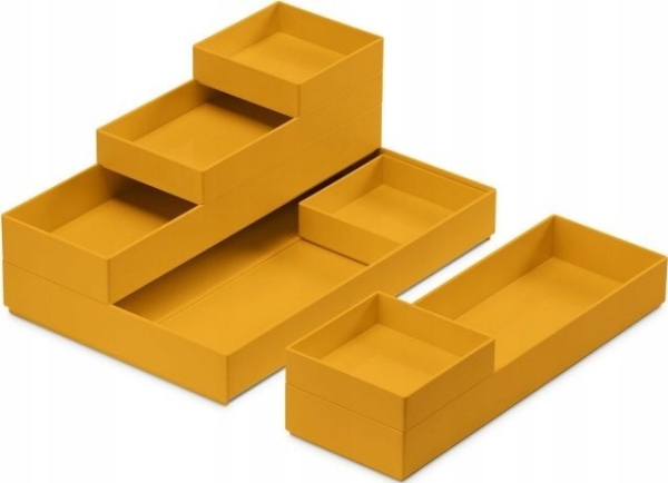 MOXOM Modulära brickor, 250x170x65mm, 7 st, gul | Möbler - Tillbehör - Modulsystem | GameStuff