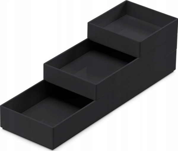 MOXOM Modular Tray, 250x80x55mm, 3 st, svart | Möbler - Tillbehör - Kontorsförvaring | GameStuff