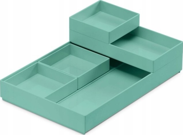 Moxom opbevaringssæt MOXOM Modular Tray 250x170x35 mm 5 stk turkis