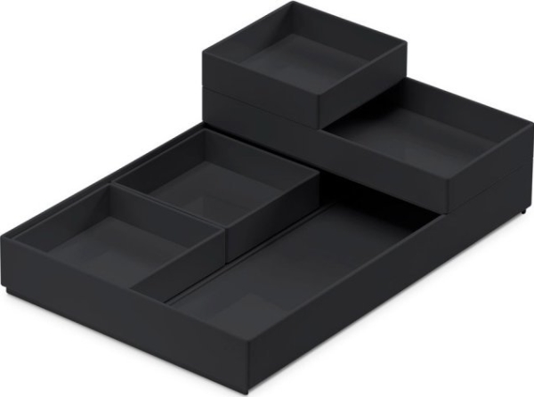 MOXOM Modular Tray, 250x170x35mm, 5 st, svart | Möbler - Tillbehör - Modulsystem | GameStuff