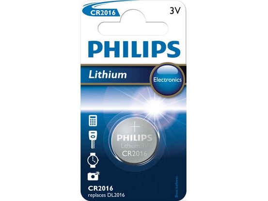 Philips Minicells Akku Cr2016/01B, Einwegbatterie, Cr2016, Lithium, 3 V, 1 Stück(E), Silber