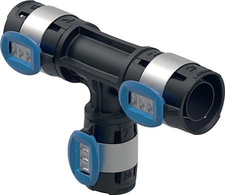 Geberit Flowfit T-Stück Reduziert: Ppsu, D=40Mm, D1=32Mm, D2=40Mm