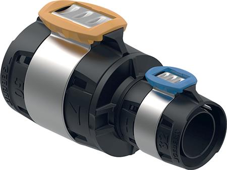 Geberit Flowfit Reduktion 50 X 40 Mm, Sort Ppsu