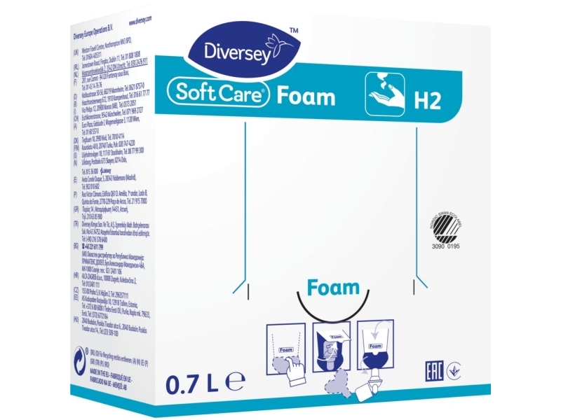 Skumsæbe, Diversey Soft Care Foam H2, 700 Ml