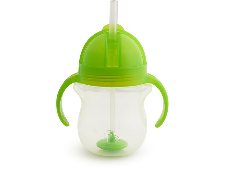 Munchkin Any Angle Click Lock Weighted Straw Trainer, Enkelt, 0,207 L, Grøn, Universel, 0,5 År, 1 Stk