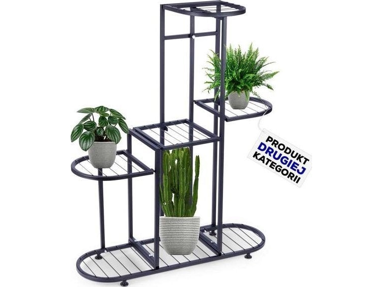 Vilde Metall blomsterrabatt svart 5-delad 84,5 cm (KATEGORI II) | Trädgården - Växthus - Högbädd | GameStuff