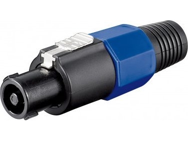 Goobay Pa-Lautsprecherstecker, Schraubbar, Mit Knickschutz, 4-Polig, 0.75 - 2.5 Mm2, 250 V, 2.5 A, Pa, Schwarz, Blau, Männlich, Gerade, Kunststoff, 2