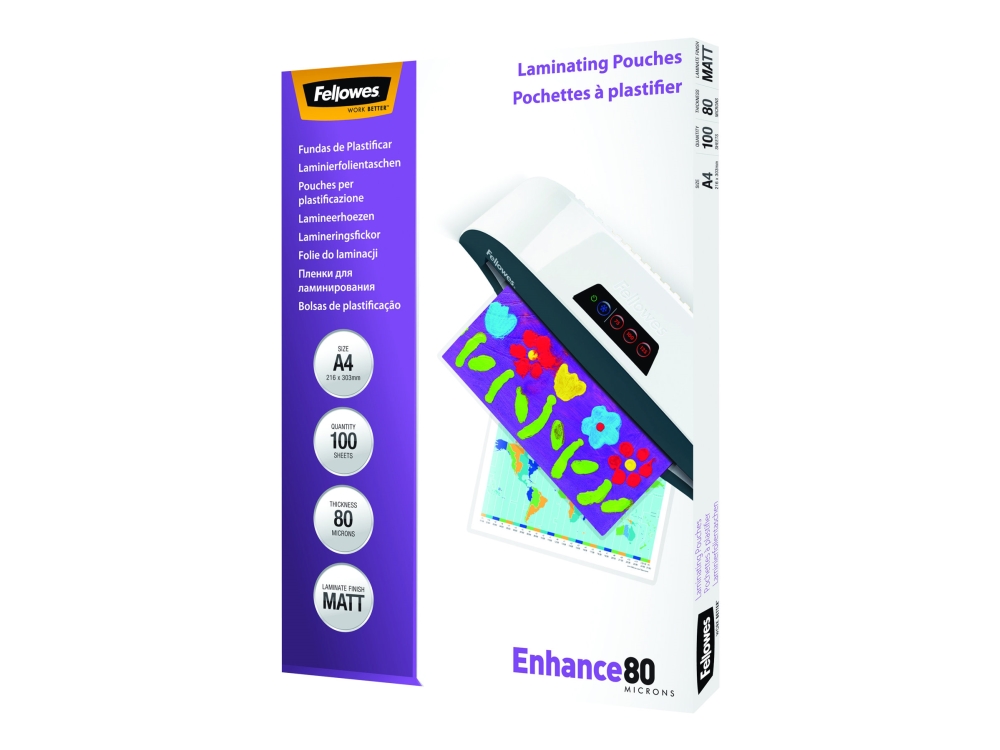 Fellowes Matt Pouches A4 100Pcs. 80Mμ