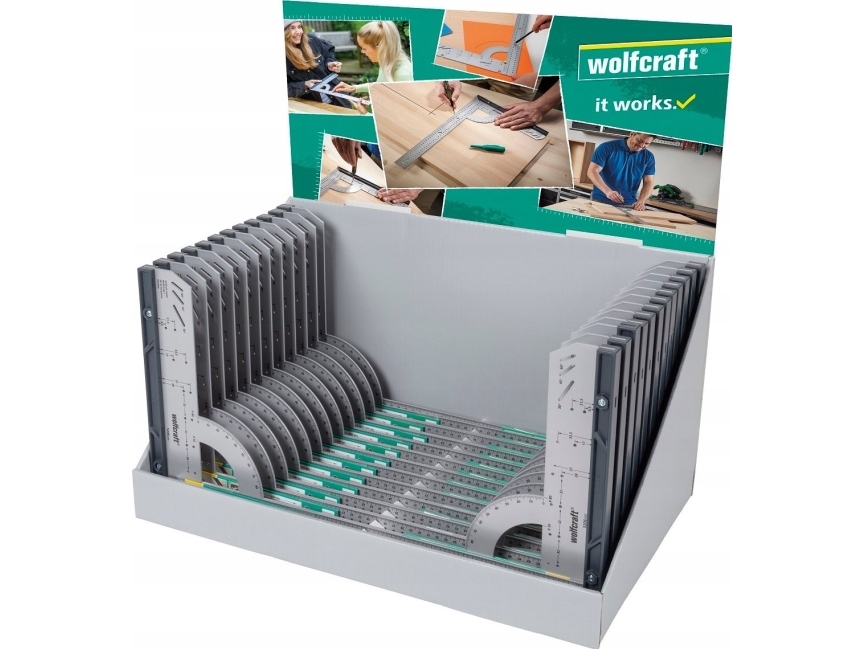 Wolfcraft yleiskulmakiinnike 280 x 500 mm Wolfcraft, näyttö 24 kpl