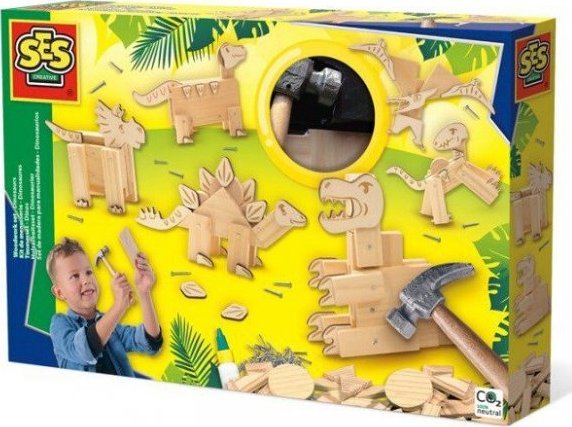 Ses Creative Holzarbeitsset - Dinosaurier, Bastelset Für Kinder, 6 Jahr(E), Holz