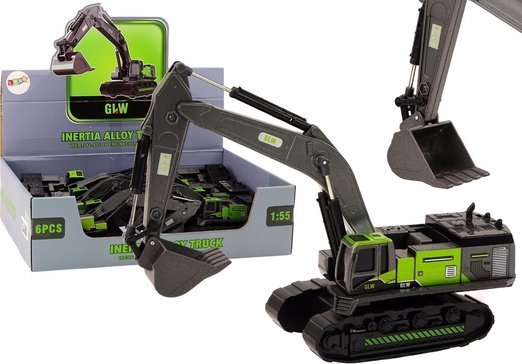 LeanToys bandgrävare i metall 1:55 svart-grön | Leksaker - Bilar och andra fordon - Lastbilar | GameStuff