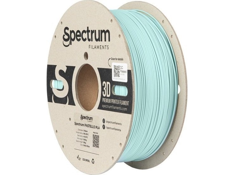 Spectrum Filaments 80704 Pastell Pla Filament Pla Kunststoff Matte 1,75 Mm 1000 G Wasserblau, Blau, Pastell 1 Stk