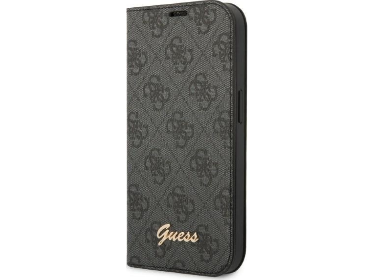 Guess Gubkp14lhg4shk Iphone 14 Pro 6,1" Czarny/Black Book 4G Vintage Gold Logo