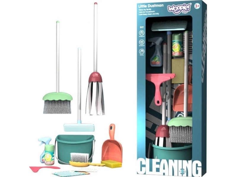 Valymo leksakssats för barn WOOPIE 12 delar | Leksaker - Rollek - Annan hushållslek | GameStuff