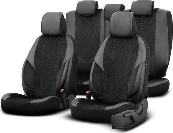 Amio Universalūs sėdynių užvalkalai OTOM, ADVANCED - juoda