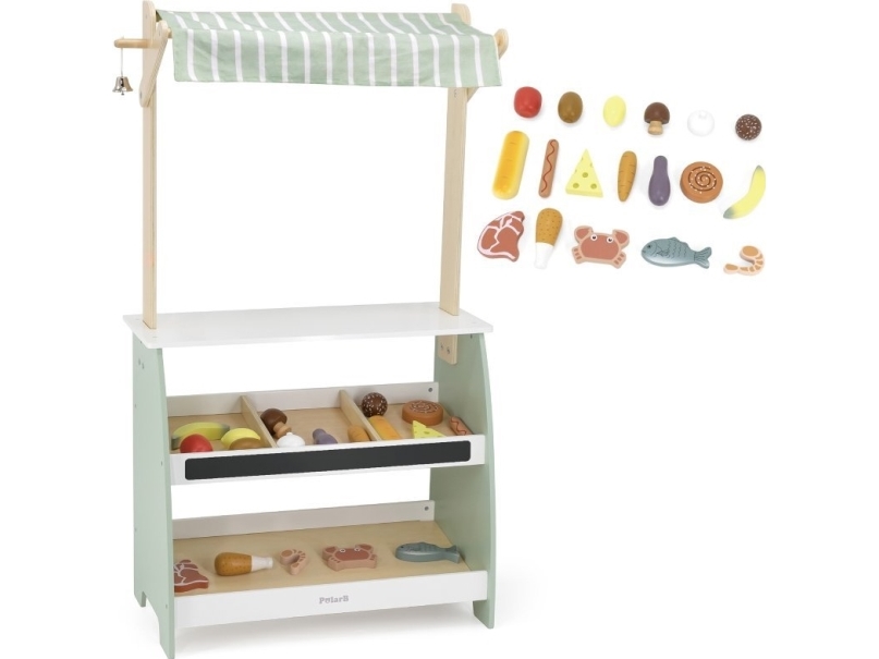 Viga Toys Trä marknadsstånd Försäljningsbod Butik (leksak) | Leksaker - Rollek - Leksakskök och mat | GameStuff