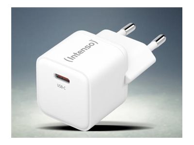 Intenso W30C - Strømforsyningsadapter - GaN - 30 Watt - 3 A - PD 3.0, QC 4.0, PD/PPS (USB-C) - hvid