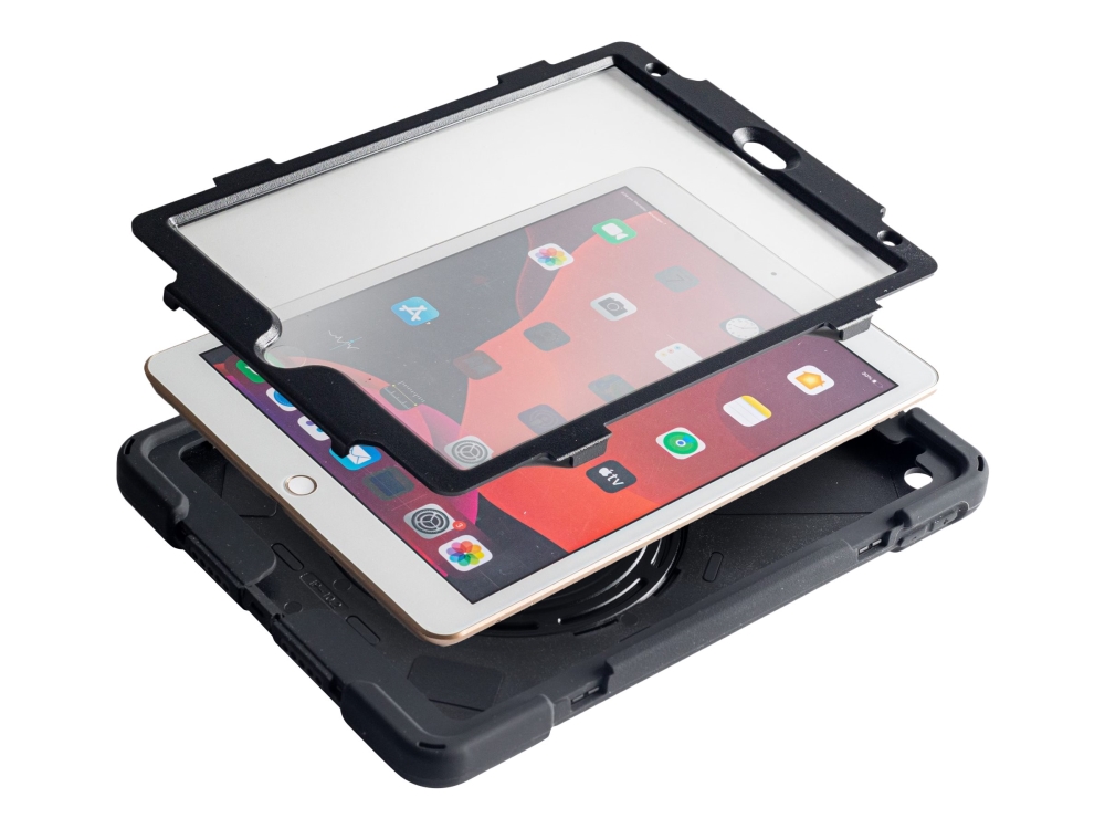 Techair Classic Pro - Beskyttende Kasse Til Tablet - Grov - Silicone, Polykarbonat - Sort - 10.2" - For Apple 10.2-Inch Ipad (7. Generation, 8. Gener