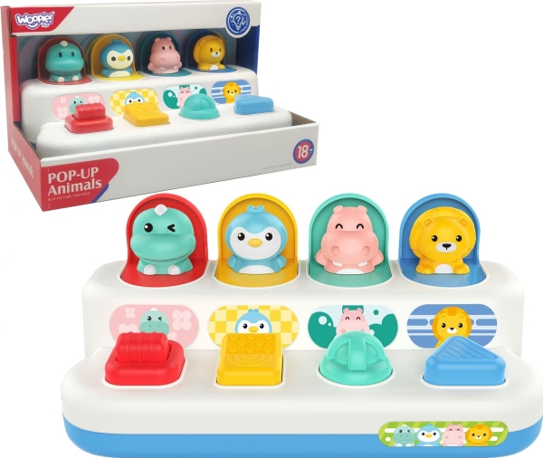 Woopie Baby Lernspielzeug Pop-Up Tiere