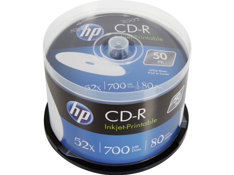 Hp Cre00017wip, 52X, Cd-R, 120 Mm, 700 Mb, Kageæske, 50 Stk