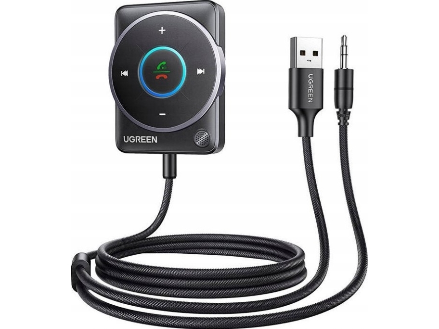 Ugreen Bluetooth-Adapter 5.4 Ugreen Cm723, Usb-A + Minijack 3,5 Mm, Inbyggd Mikrofon Svart