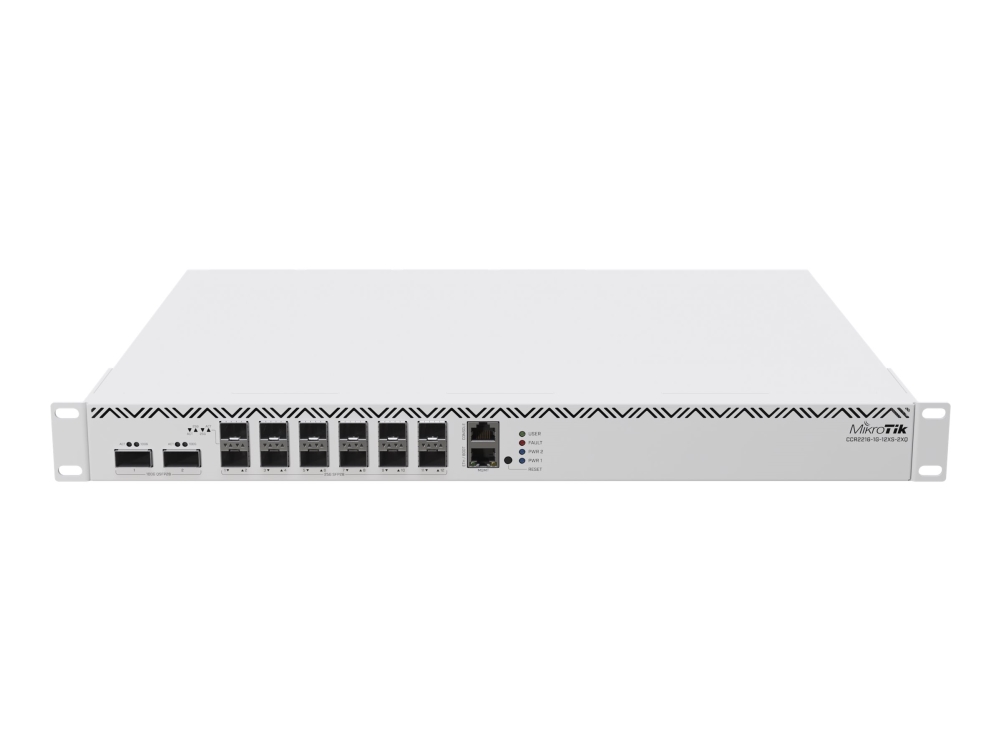 Mikrotik Cloud Core Router Ccr2216-1G-12Xs-2Xq - Router 100Gbe, 25Gbe - Monterbar På Stativ