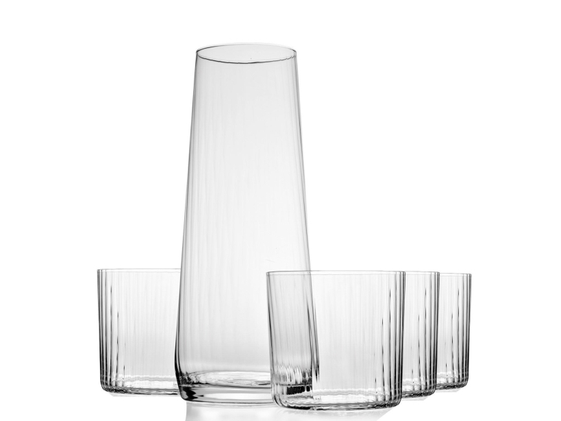 Set med snapsglas 350 ml + kanna 1,2 l AG LUMI, 5 delar | N - A | GameStuff