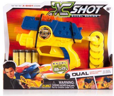 Zuru, X-Shot Excel Dual, Toy Gun, For Boys, 8+ Metai