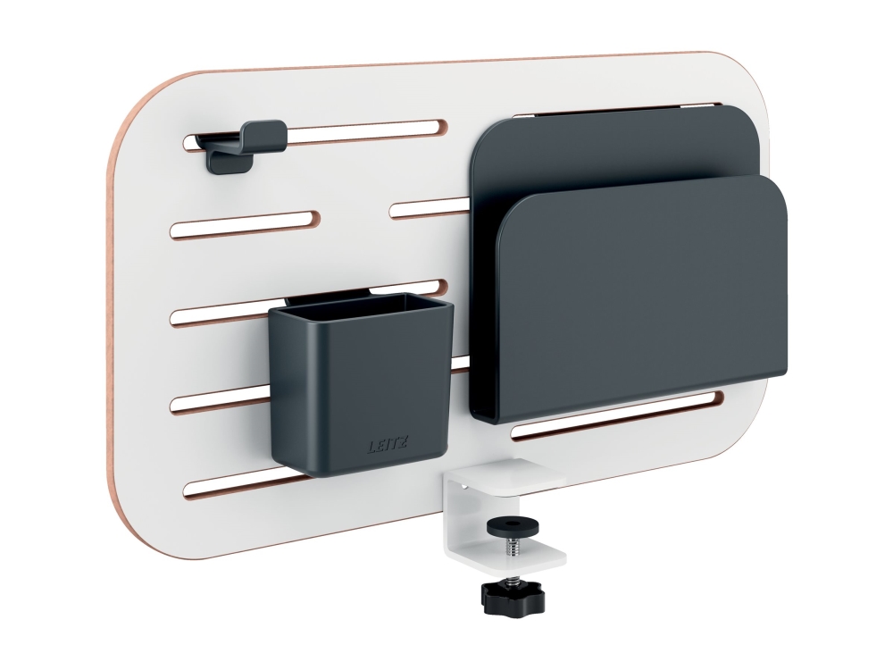 Leitz Ergo lille Pegboard organiseringstavle til skrivebordet, 42x25 cm hvid | Möbler - Tillbehör - Skrivbordstillbehör | GameStuff