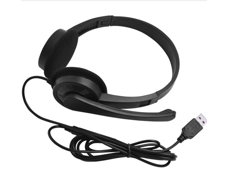 USB Headset - On-ear med mikrofon