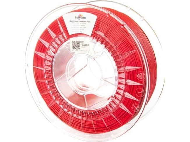 Spectrum Filaments 80931 Huracan Pla True Red Filament Pla-Plast Highspeed Filament, Forhøjet Extrusionsrate 1.75 Mm 1000 G Rød 1 Stk